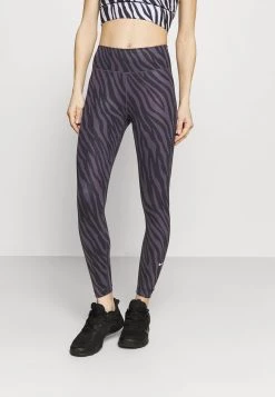 Nike Performance Damen ONE 7/8 - Tights - Dark Raisin/white