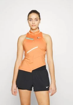 Nike Performance Damen TANK - Top - Hot Curry/washed Teal/white
