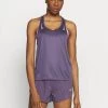 Nike Performance Damen MILER TANK RACER - Sport T-shirt - Dark Raisin/silver