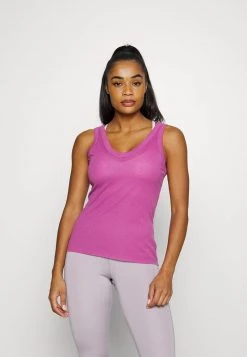 Nike Performance Damen LUXE TANK - Top - Red Plum/cactus Flower