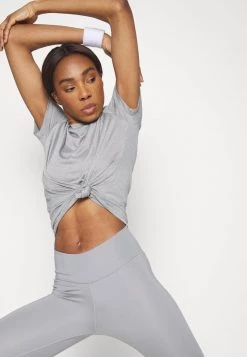 Nike Performance Damen DRY TEE CREW - Sport T-shirt - Dark Grey Heather/black -Angebote Nike Store 2340f4afbad649b88444721c1803302d