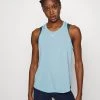 Nike Performance ONE TANK - Top - Worn Blue/white | Damen