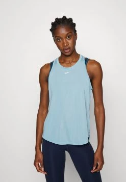 Nike Performance ONE TANK - Top - Worn Blue/white | Damen