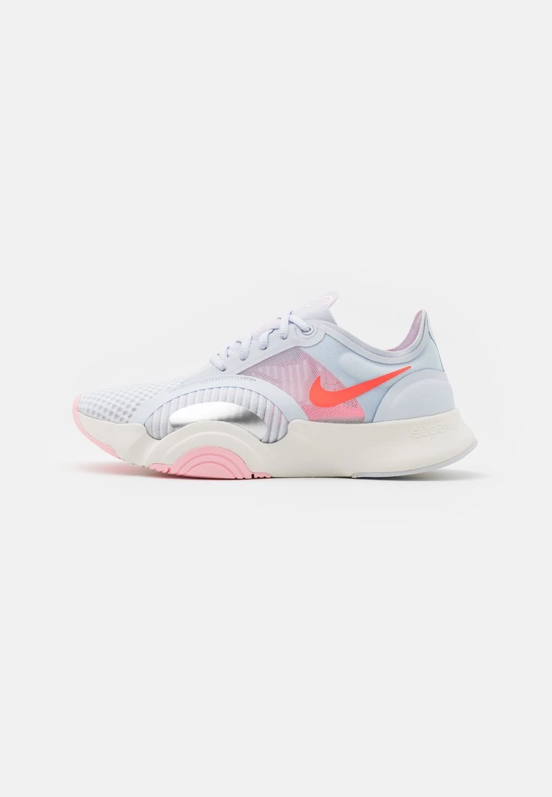 Nike Performance Damen SUPERREP GO - Trainingsschuh - Football Grey/bright Crimson 1 Nike Performance Damen SUPERREP GO - Trainingsschuh - Football Grey/bright Crimson