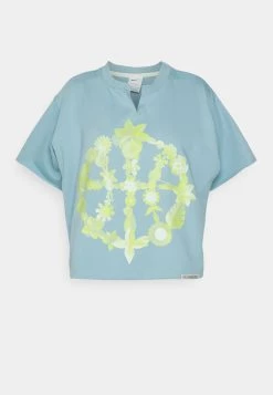 Nike Performance Damen CUTOFF CREW - T-Shirt Print - Worn Blue/atomic Green -Angebote Nike Store 23ed130ccd3a48adb73bd27695ed100b