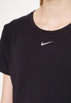 Nike Performance Damen ONE LUXE - T-Shirt Basic - Black/silver -Angebote Nike Store 2413632cb83e4dcbb790fe6de2588b8d