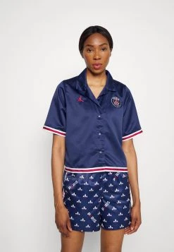 Nike Performance Damen PARIS ST GERMAIN SOLID - Hemdbluse - Midnight Navy/university Red