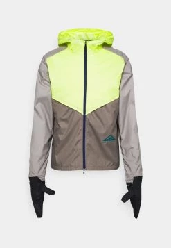 Nike Performance Herren TRAIL WINDRUNNER - Laufjacke - Lemon Twist/moon Fossil/college Grey/bright Spruce -Angebote Nike Store 24ec94a4fdd5491e8e24d360c064126e