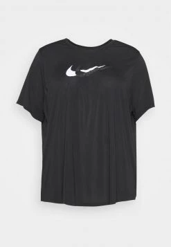 Nike Performance Damen RUN PLUS - T-Shirt Print - Black/white