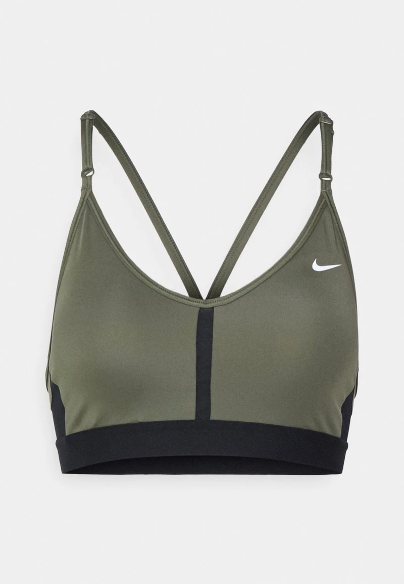 Nike Performance Damen INDY V NECK BRA - Sport-BH Mit Leichter Stützkraft - Medium Olive/black/white 5 Nike Performance Damen INDY V NECK BRA - Sport-BH Mit Leichter Stützkraft - Medium Olive/black/white – Bild 5