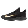Nike Performance Herren PRECISION 4 - Basketballschuh - Black/metallic Gold/dark Smoke Grey