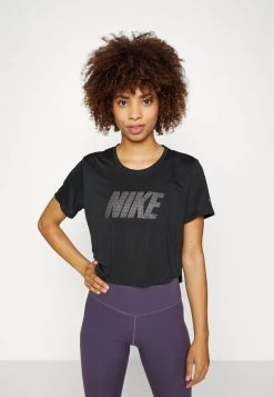 Nike Performance Damen ONE - T-Shirt Print - Black/metallic Silver