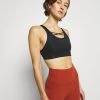 Nike Performance Damen STRAPPY BRA - Sport-BH Mit Mittlerer Stützkraft - Black/dark Smoke Grey
