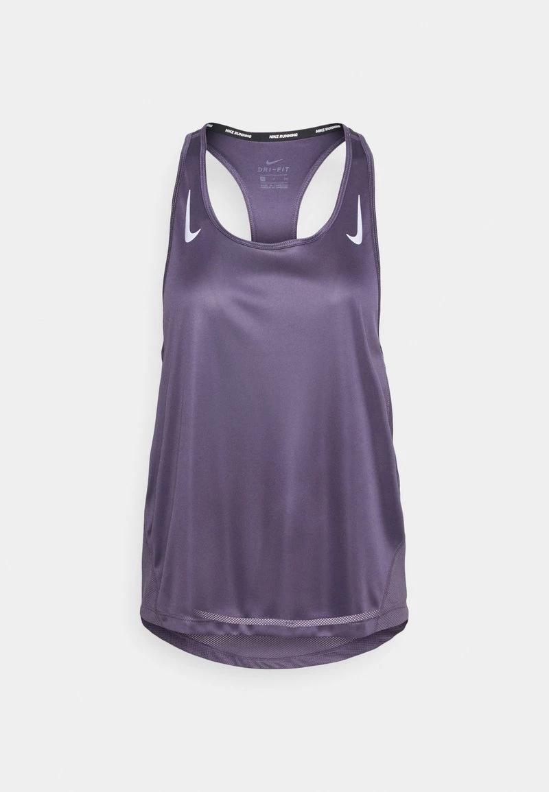 Nike Performance Damen MILER TANK RACER - Sport T-shirt - Dark Raisin/silver 4 Nike Performance Damen MILER TANK RACER - Sport T-shirt - Dark Raisin/silver – Bild 4