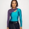 Nike Performance Damen BODYSUIT - Langarmshirt - Bright Spruce/cave Purple/gold