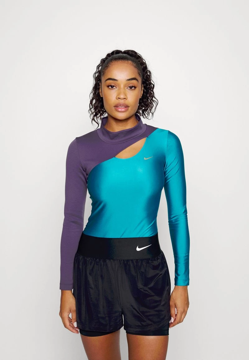Nike Performance Damen BODYSUIT - Langarmshirt - Bright Spruce/cave Purple/gold 1 Nike Performance Damen BODYSUIT - Langarmshirt - Bright Spruce/cave Purple/gold
