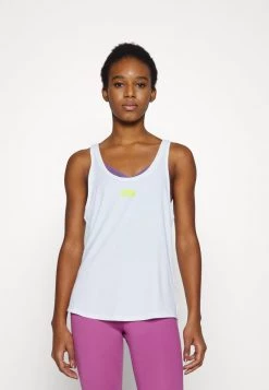 Nike Performance Damen ONE LUXE TANK - Top - White/sanddrift/atomic Green