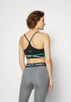 Nike Performance Damen INDY BRA - Sport-BH Mit Leichter Stützkraft - Black/roma Green/pink Glaze/white -Angebote Nike Store 2978116422e1489e91c7f809595c0d39