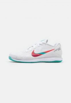 Nike Performance Herren NIKECOURT AIR ZOOM VAPOR PRO - Multicourt Tennisschuh - White/washed Teal/habanero Red