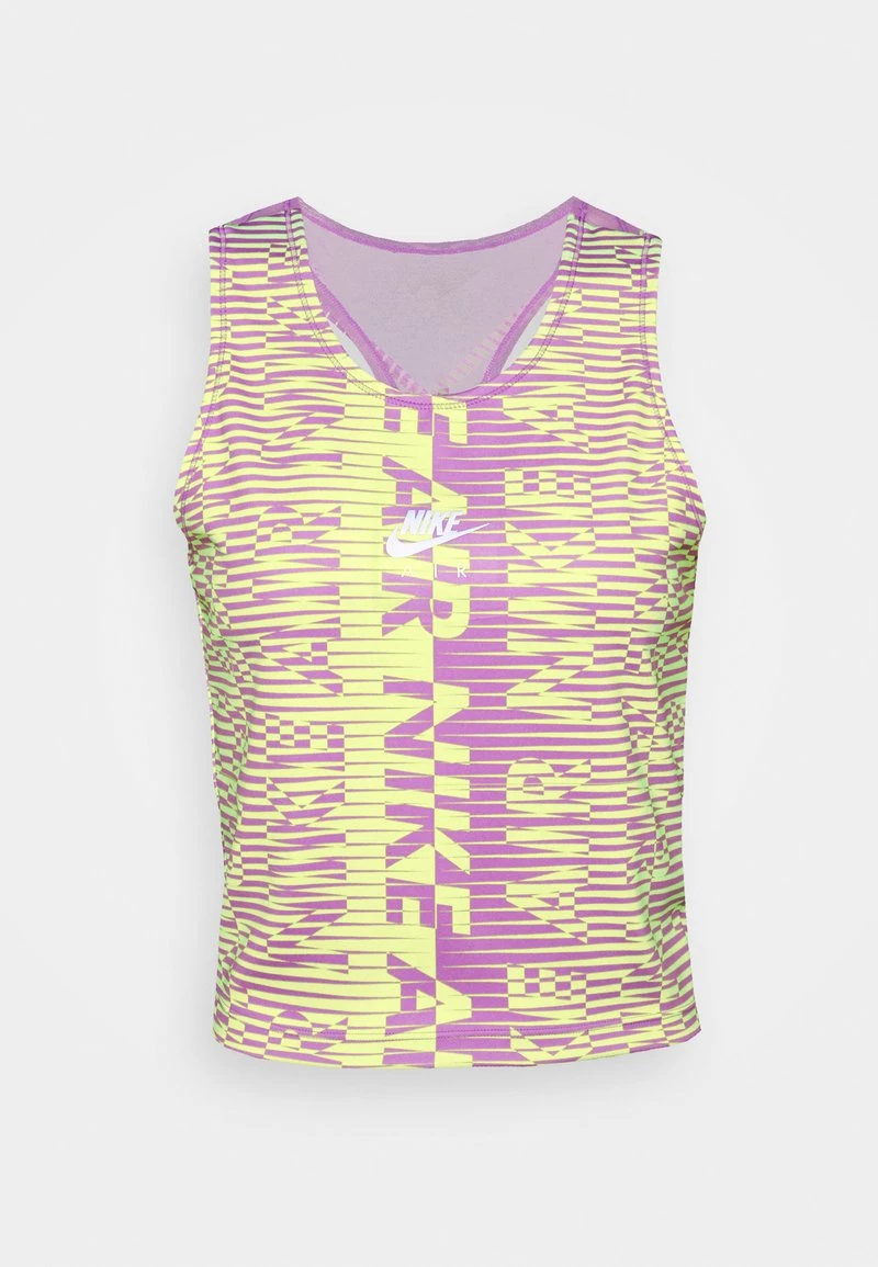 Nike Performance Damen AIR TANK - Sport T-shirt - Violet Shock/black 1 Nike Performance Damen AIR TANK - Sport T-shirt - Violet Shock/black