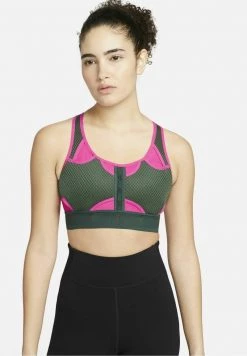 Nike Performance Damen BRA - Sport-BH Mit Mittlerer Stützkraft - Pro Green Active Pink Pro Green Pro Green