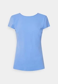 Nike Performance Damen THE YOGA LUXE - T-Shirt Basic - Royal Pulse/aluminum