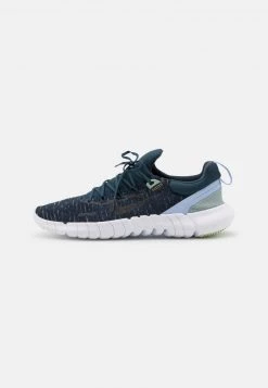 Nike Performance Damen FREE RN 5.0 NEXT NATURE - Laufschuh Natural Running - Armory Navy/black/obsidian/light Marine/dusty Sage/citron Tint