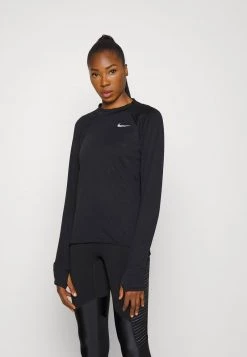 Nike Performance Damen ELEMENT CREW - Langarmshirt - Black/reflective Silver