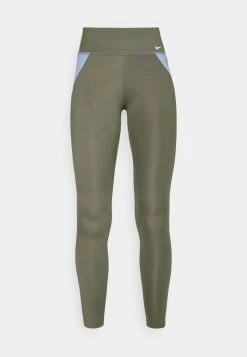 Nike Performance Damen ONE - Tights - Medium Olive/worn Blue/atomic Green/white -Angebote Nike Store 2da89a33137d4f1a8fb59e88dd68f920