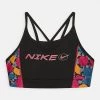 Nike Performance INDY BRA ICONCLASH - Sport BH - Black, Pink | Kinder
