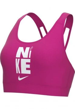 Nike Performance Damen Sport BH - Fireberry/white