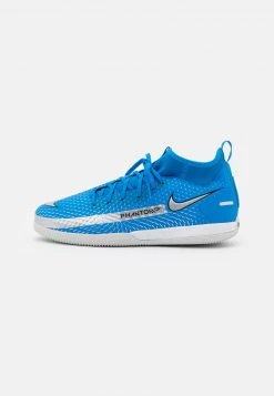 Nike Performance JR PHANTOM GT ACADEMY DF IC UNISEX - Fußballschuh Halle - Photo Blue/metallic Silver/rage Green