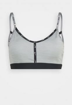Nike Performance Damen INDY LOGO CUTOUT BRA - Sport-BH Mit Leichter Stützkraft - Particle Grey/pure/black/white -Angebote Nike Store 2ed6f328efc74cfbb0c5fedfd39a0272