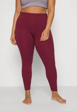 Nike Performance Damen THE YOGA 7/8 PLUS - Tights - Dark Beetroot/night Maroon