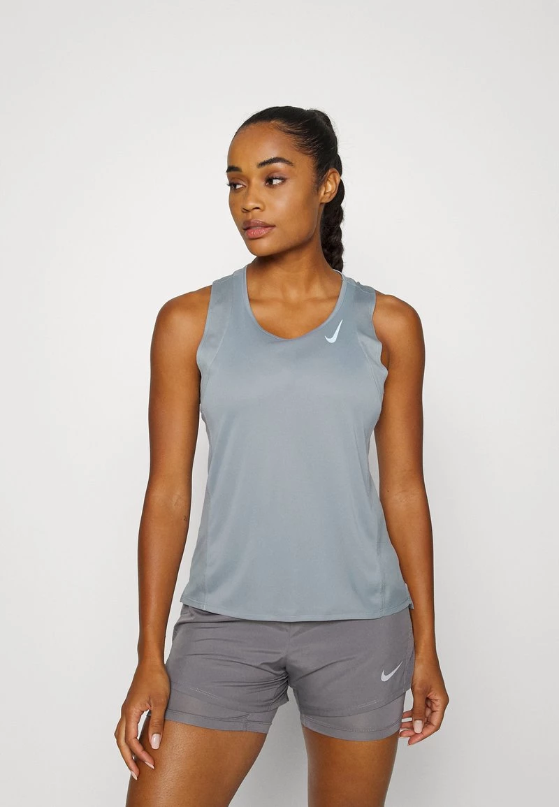 Nike Performance Damen RACE SINGLET - Top - Particle Grey/silver 1 Nike Performance Damen RACE SINGLET - Top - Particle Grey/silver
