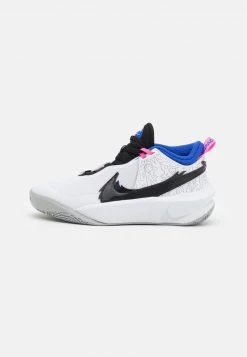 Nike Performance Unisex TEAM HUSTLE D 10 SE - Basketballschuh - White/black/hyper Royal/pink Blast