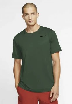 Nike Performance Herren T-Shirt Basic - Sequoia/galactic Jade/heather/black