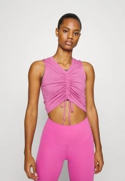 Nike Performance Damen TANK TIE - Sport T-shirt - Cosmic Fuchsia/iron Grey