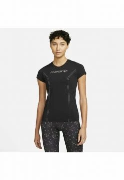 Nike Performance Damen SLIM - T-Shirt Print - Black