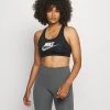 Nike Performance Damen FUTURA - Sport-BH Mit Mittlerer Stützkraft - Black/white/particle Grey