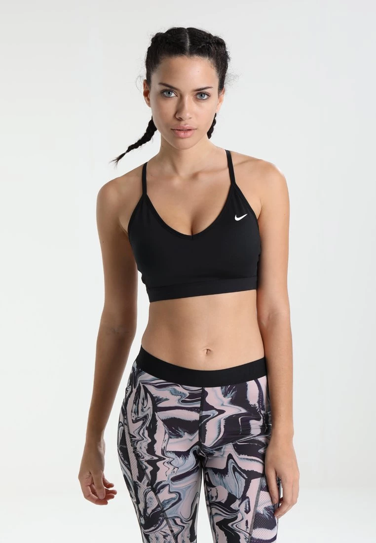 Nike Performance Damen INDY - Sport-BH Mit Leichter Stützkraft - Black/black/black/white 1 Nike Performance Damen INDY - Sport-BH Mit Leichter Stützkraft - Black/black/black/white