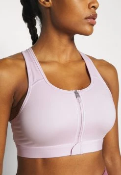 Nike Performance Damen ZIP FRONT BRA - Sport-BH Mit Mittlerer Stützkraft - Regal Pink/white -Angebote Nike Store 361daf5a7d0f4094a15288bc8a9a44ec