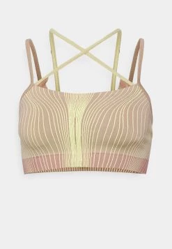 Nike Performance Damen INDY SEAMLESS BRA - Sport-BH Mit Leichter Stützkraft - Fossil Rose/light Zitron/iron Grey -Angebote Nike Store 3681e6dfc44a44359e7650fd18c4a4af