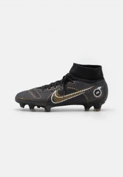 Nike Performance Unisex MERCURIAL 8 PRO FG - Fußballschuh Nocken - Black/metallic Gold/metallic Silver