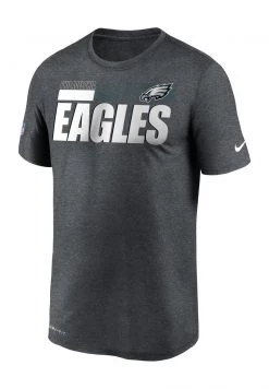 Nike Performance Herren LEGEND SIDELINE PHILADELPHIA EAGLES - T-Shirt Print - Charcoal