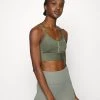 Nike Performance Damen INDY BRA - Sport-BH Mit Mittlerer Stützkraft - Medium Olive/white