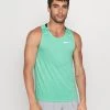 Nike Performance Herren RISE TANK - Sport T-shirt - Green Glow/reflective Silver