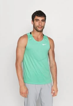 Nike Performance Herren RISE TANK - Sport T-shirt - Green Glow/reflective Silver
