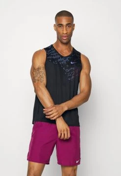 Nike Performance MILER TANK - Top - Black/sangria | Herren