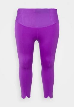 Nike Performance Damen ONE LUXE CROP PLUS - Tights - Wild Berry/white